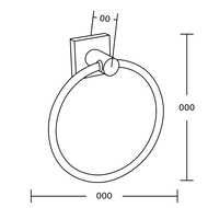 Mexen Rufo törölközőtartó, arany - 7050932-50