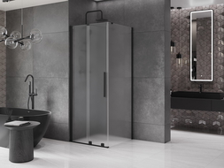 Mexen Velar cabină de duș culisantă 100 x 100 cm, mat, negru - 871-100-100-31-70
