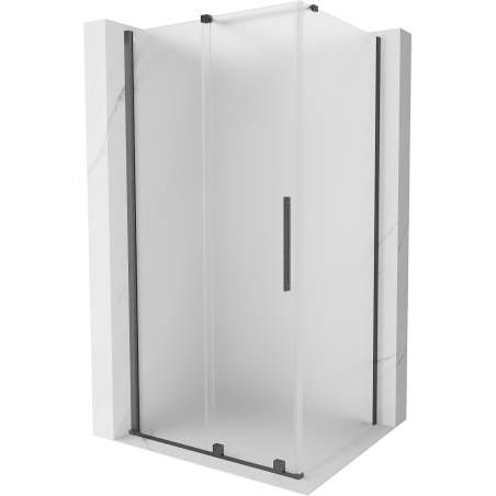 Mexen Velar cabina de duș glisantă 130 x 90 cm, înghețat, gri pistă periat - 871-130-090-31-66