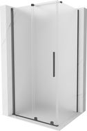 Cabină de duș glisantă Mexen Velar 140 x 100 cm, geam mat, gun gray periat - 871-140-100-31-66
