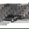 Mexen Velar toló zuhanykabin 110 x 80 cm, zúzmarás, fekete - 871-110-080-31-70