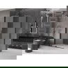 Mexen Velar toló zuhanykabin 110 x 80 cm, zúzmarás, fekete - 871-110-080-31-70