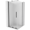 Mexen Velar cabină de duș glisantă 110 x 110 cm, înghețată, neagră - 871-110-110-31-70