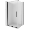 Mexen Velar tolóajtós zuhanykabin 120 x 85 cm, matt, fekete - 871-120-085-31-70