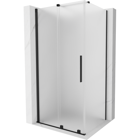 Mexen Velar tolóajtós zuhanykabin 120 x 110 cm, matt, fekete - 871-120-110-31-70