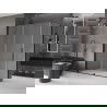 Mexen Velar tolóajtós zuhanykabin 140 x 80 cm, matt, fekete - 871-140-080-31-70