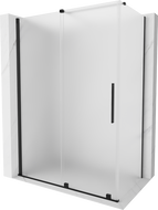 Mexen Velar cabină de duș glisantă 140 x 80 cm, înghețat, negru - 871-140-080-31-70