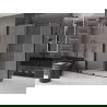 Mexen Velar tolóajtós zuhanykabin 140 x 80 cm, matt, fekete - 871-140-080-31-70