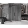 Mexen Velar cabină de duș glisantă 150 x 100 cm, îngheț, neagră - 871-150-100-31-70
