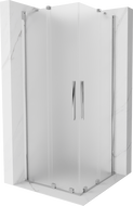Mexen Velar Duo cabină de duș glisantă 80 x 80 cm, înghețat, crom - 871-080-080-32-01