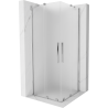 Mexen Velar Duo tolóajtós zuhanykabin 90 x 90 cm, jég, króm - 871-090-090-32-01