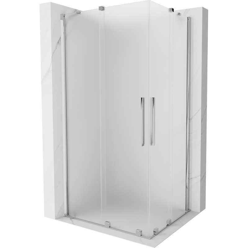Mexen Velar Duo cabină de duș glisantă 100 x 90 cm, satinată, crom - 871-100-090-32-01