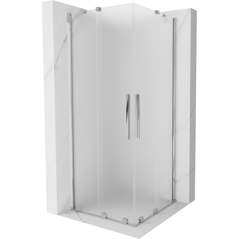 Mexen Velar Duo cabină de duș glisantă 100 x 100 cm, înghețat, crom - 871-100-100-32-01