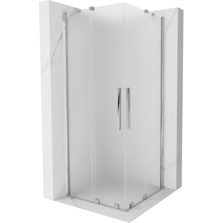 Mexen Velar Duo cabină de duș glisantă 100 x 100 cm, înghețat, crom - 871-100-100-32-01