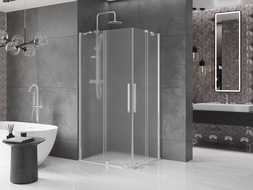 Mexen Velar Duo cabină de duș culisantă 90 x 80 cm, mat, crom - 871-090-080-32-01