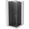 Mexen Velar Cabină de duș Duo cu uși glisante 90 x 90 cm, grafit, crom - 871-090-090-42-01