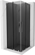 Mexen Velar Cabină de duș Duo cu uși glisante 90 x 90 cm, grafit, crom - 871-090-090-42-01