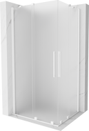 Mexen Velar Cabină de duș glisantă Duo 90 x 80 cm, înghețat, albă - 871-090-080-32-20