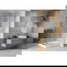 Mexen Rio cabină de duș pătrată 90 x 90 cm, transparent, Crom + cadă de duș Rio, Albă - 860-090-090-01-00-4510