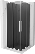 Mexen Velar Cabină de duș glisantă Duo 90 x 90 cm, grafit, alb - 871-090-090-42-20