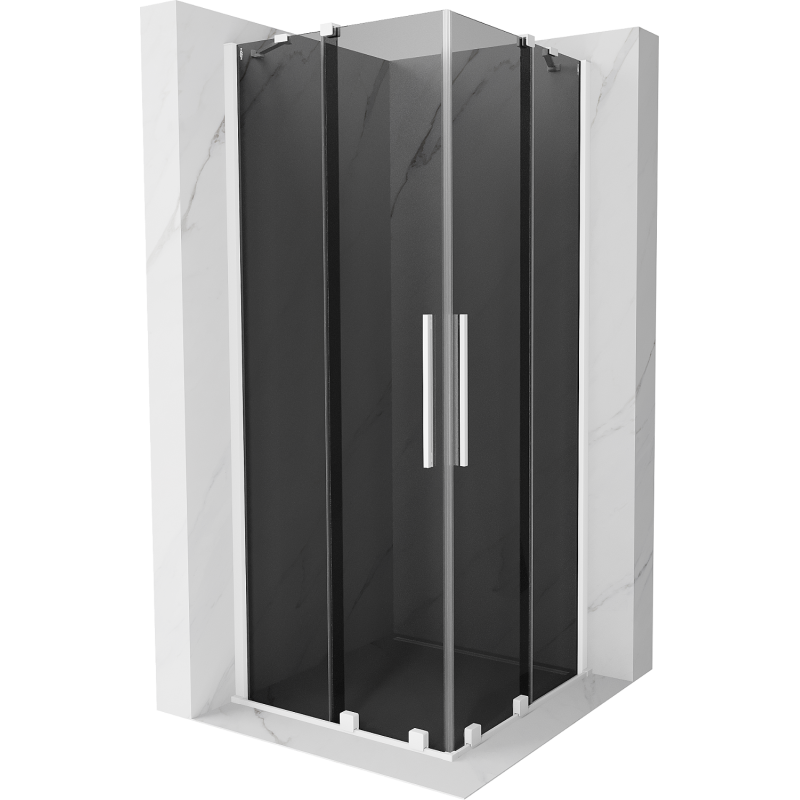 Mexen Velar Duo cabină de duș glisantă 100 x 100 cm, grafit, alb - 871-100-100-42-20