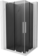 Mexen Velar Duo cabină de duș culisantă 100 x 90 cm, grafit, alb - 871-100-090-42-20