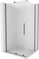 Mexen Velar cabină de duș glisantă 100 x 110 cm, ceață, metal pistol - 871-100-110-31-95