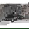 Mexen Velar tolóajtós zuhanykabin 110 x 80 cm, matt, gun metal - 871-110-080-31-95