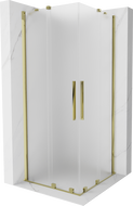 Mexen Velar Duo cabină de duș glisantă 80 x 80 cm, înghețat, aurie - 871-080-080-32-50