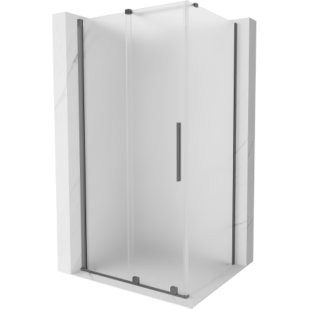 Mexen Velar cabină de duș glisantă 110 x 100 cm, îngheț, gun metal - 871-110-100-31-95
