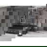 Mexen Velar tolóajtós zuhanykabin 110 x 80 cm, matt, gun metal - 871-110-080-31-95