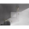 Mexen Velar Duo cabină de duș glisantă 100 x 100 cm, îngheț, auriu - 871-100-100-32-50