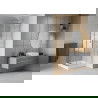Mexen Rio cabină de duș pătrată 80 x 80 cm, Dungi, Crom + cadă de duș Rio, Albă - 860-080-080-01-20-4510