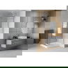 Mexen Rio cabină de duș pătrată 80 x 80 cm, Dungi, Crom + cadă de duș Rio, Albă - 860-080-080-01-20-4510