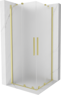 Mexen Velar Duo cabină de duș glisantă 80 x 80 cm, înghețat, auriu periat - 871-080-080-32-55