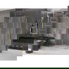 Mexen Velar Duo cabină de duș cu uși glisante 100 x 90 cm, înghețat, aurit periat - 871-100-090-32-55