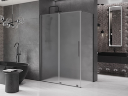 Mexen Velar cabină de duș glisantă 140 x 70 cm, mat, gun metal - 871-140-070-31-95