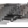 Mexen Velar tolóajtós zuhanykabin 140 x 85 cm, matt üveg, gun metal - 871-140-085-31-95