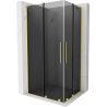 Mexen Velar Duo cabină de duș glisantă 100 x 90 cm, grafit, auriu periat - 871-100-090-42-55