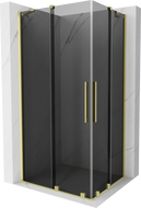 Mexen Velar Duo cabină de duș glisantă 100 x 90 cm, grafit, auriu periat - 871-100-090-42-55