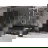 Mexen Velar Duo cabină de duș glisantă 90 x 80 cm, grafit, aur periat - 871-090-080-42-55