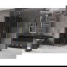 Mexen Velar Duo cabină de duș glisantă 100 x 100 cm, grafit, auriu periat - 871-100-100-42-55
