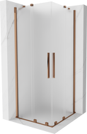 Mexen Velar Duo cabină de duș glisantă 100 x 100 cm, înghețată, aur roz - 871-100-100-32-60