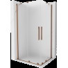 Mexen Velar Duo cabină de duș culisantă 90 x 80 cm, geam mat, aur roz - 871-090-080-32-60