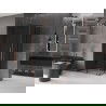 Mexen Velar Duo cabină de duș glisantă 100 x 90 cm, grafit, aur roz - 871-100-090-42-60