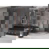 Mexen Velar Duo tolóajtós zuhanykabin 90 x 90 cm, fagyott üveg, csiszolt réz - 871-090-090-32-65