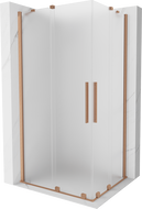 Mexen Velar Duo cabină de duș glisantă 90 x 80 cm, înghețat, cupru periat - 871-090-080-32-65