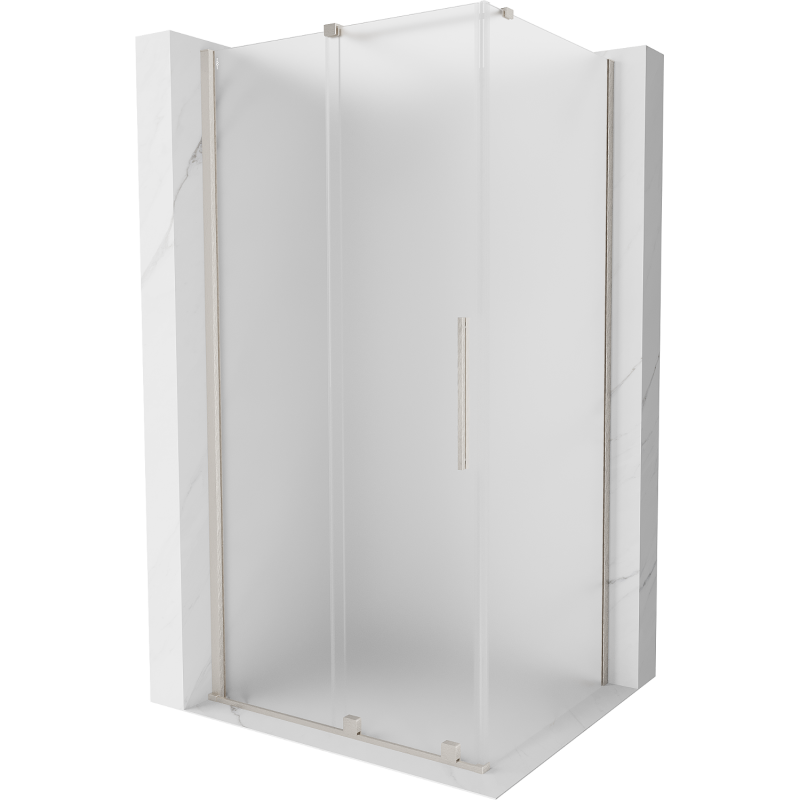 Mexen Velar cabină de duș glisantă 100 x 80 cm, gri, nichel periat - 871-100-080-31-97