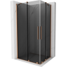 Mexen Velar Cabină de duș Duo glisantă 90 x 80 cm, grafit, cupru periat - 871-090-080-42-65