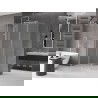Mexen Velar tolóajtós zuhanykabin 110 x 80 cm, fagyos, kefélt nikkel - 871-110-080-31-97